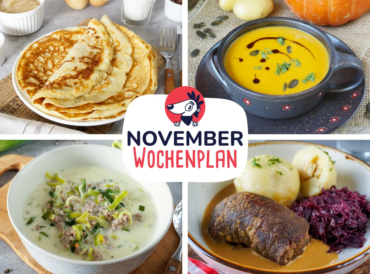 Wochenplan November Rezepte