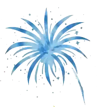 Blaues Feuerwerk
