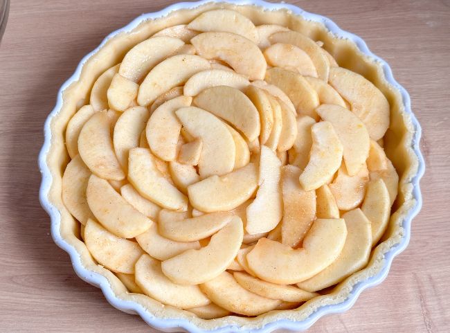 Amerikanischer Apfelkuchen mit Haube Amerikanischer Apfelkuchen mit Haube