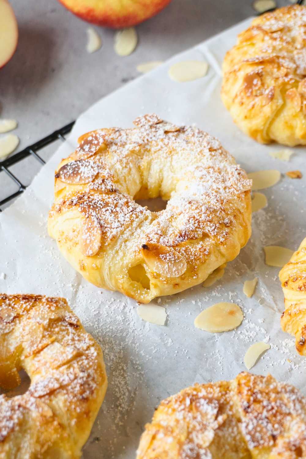 Apfelringe im Blätterteig aus der Heißluftfritteuse