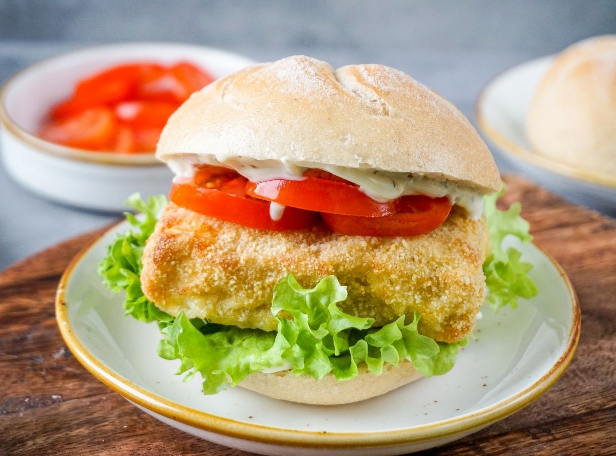 Backfisch-Br&ouml;tchen aus der Hei&szlig;luftfritteuse