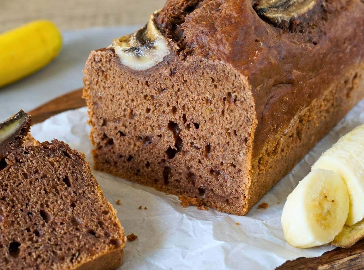 Schoko-Bananenbrot ohne Zucker