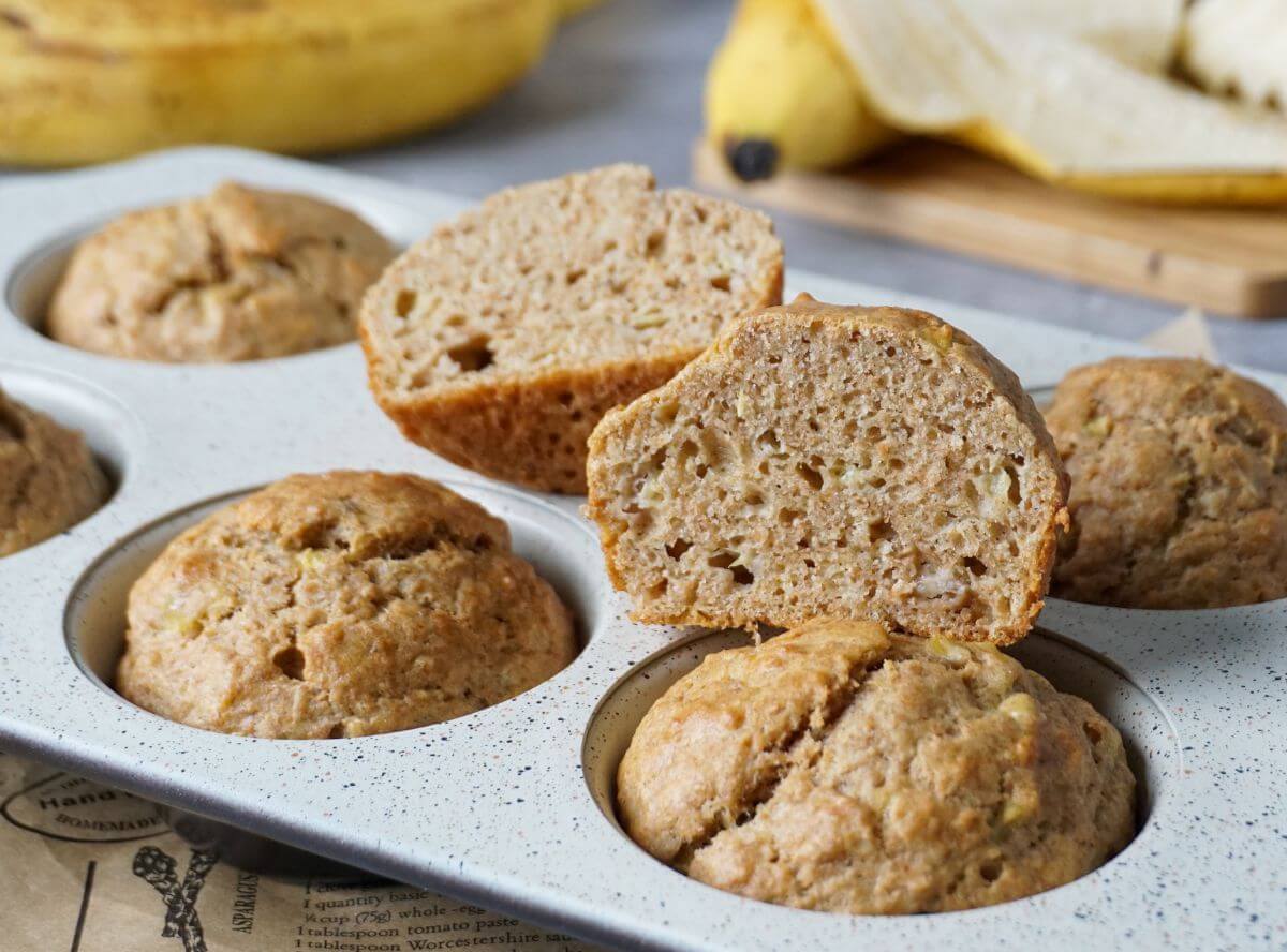 Bananenmuffins ohne Zucker