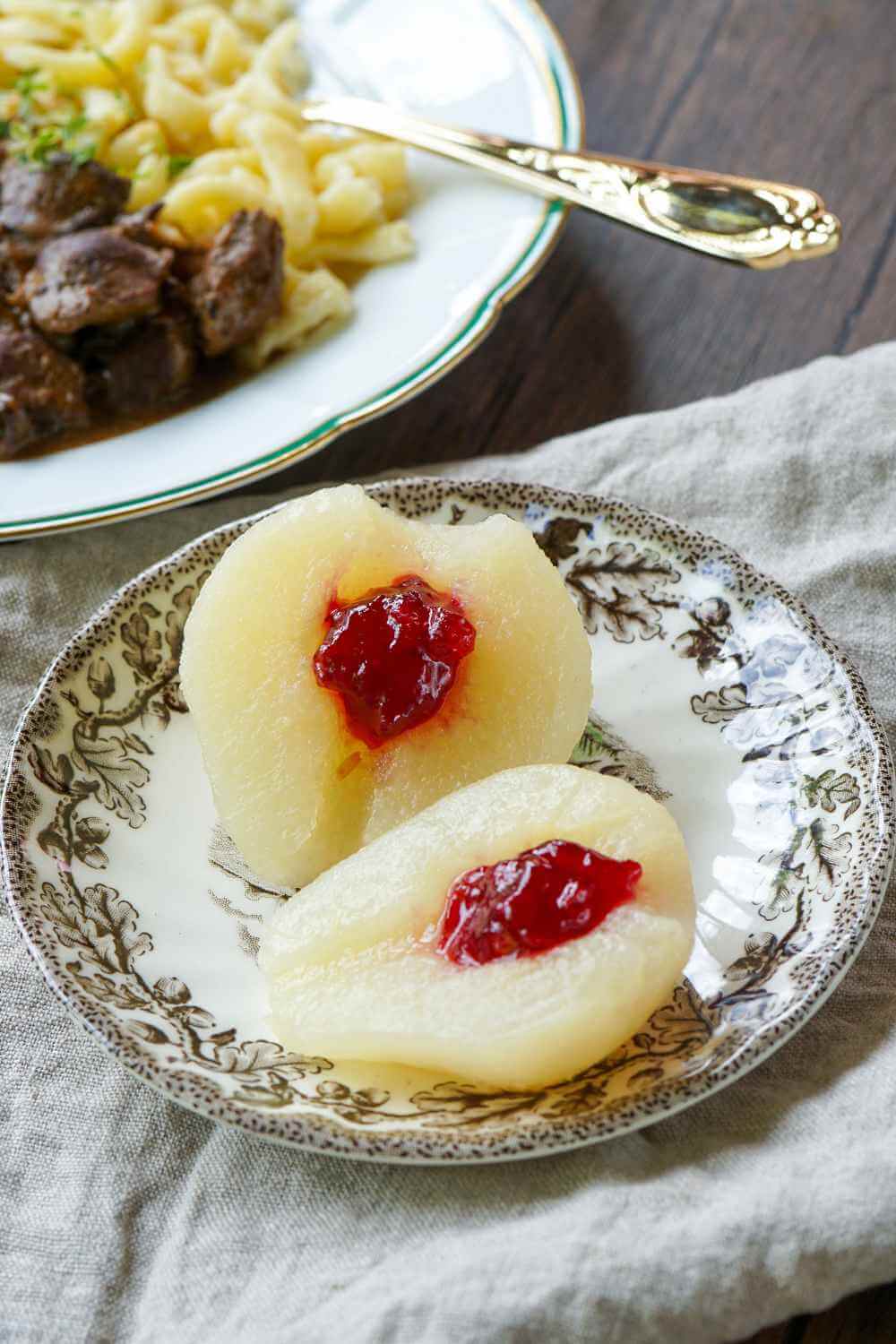 Birnen mit Preiselbeeren Birnen mit Preiselbeeren