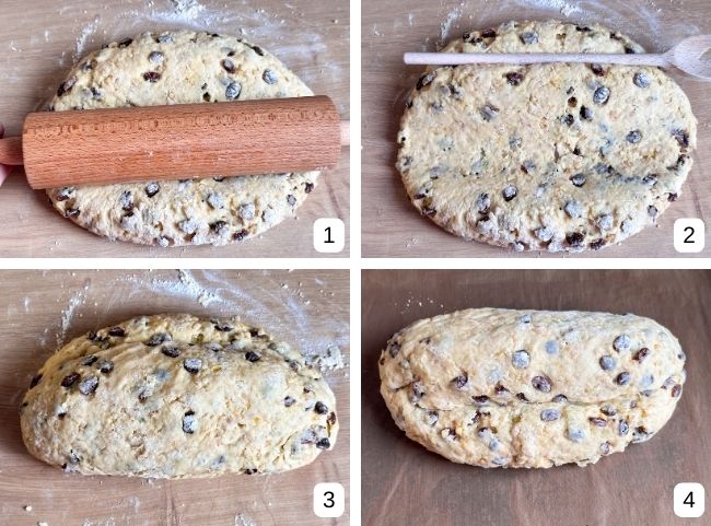 Butterstollen falten Butterstollen falten