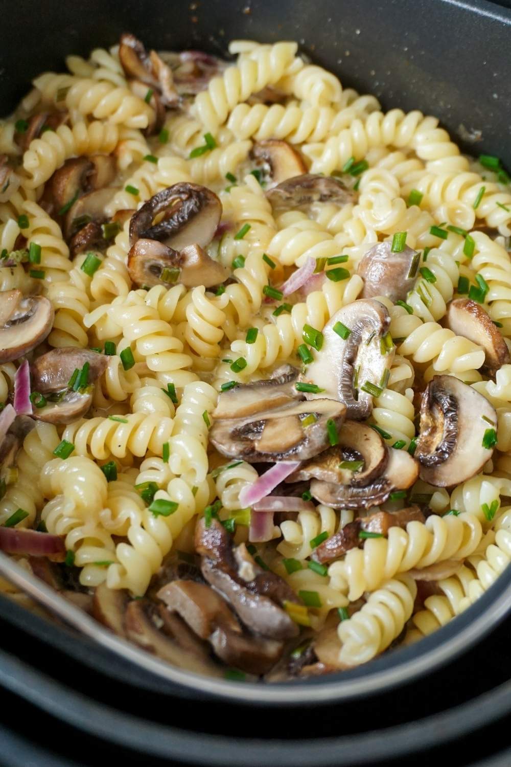 Champignon-Pasta aus der Heißluftfritteuse