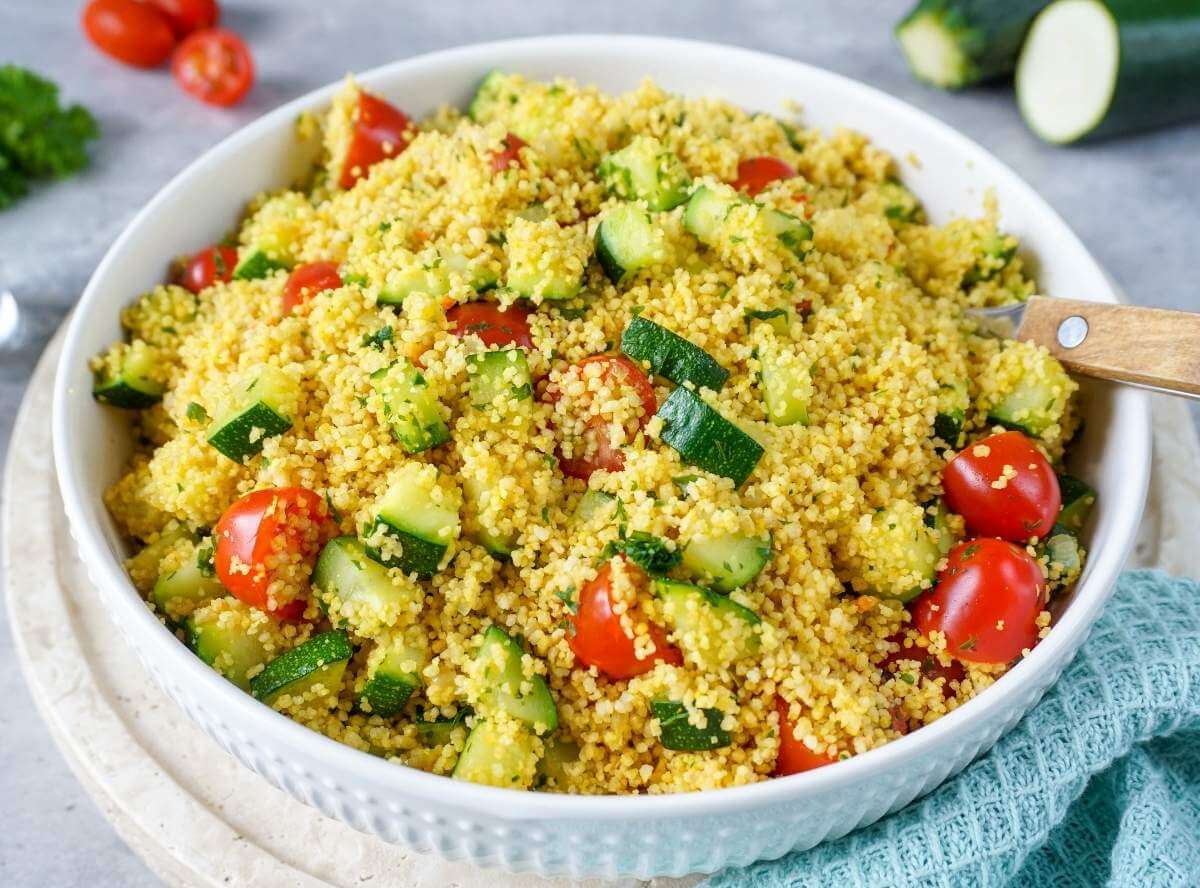 Couscous Salat mit Zucchini