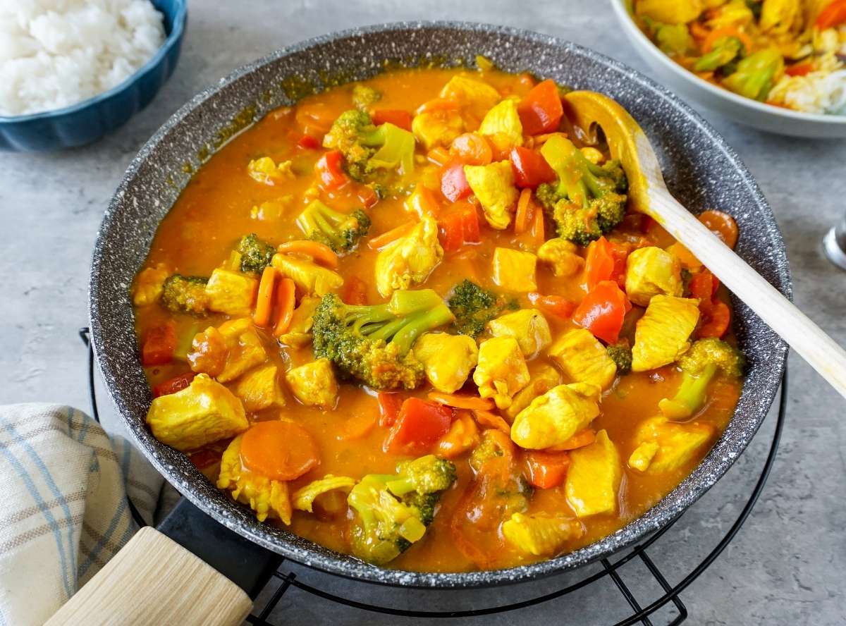 Curry Geschnetzeltes mit Gemüse
