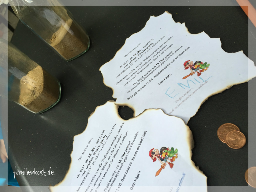 Piratenparty Einladung basteln Einladung zur Piratenparty für den Kindergeburtstag selber basteln