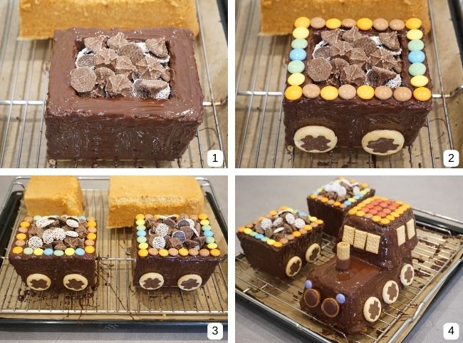 Eisenbahn-Kuchen - dekorieren Eisenbahn-Kuchen - dekorieren