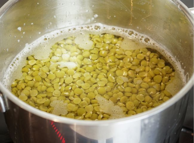 Erbsensuppe Erbsen kochen Erbsensuppe Erbsen kochen
