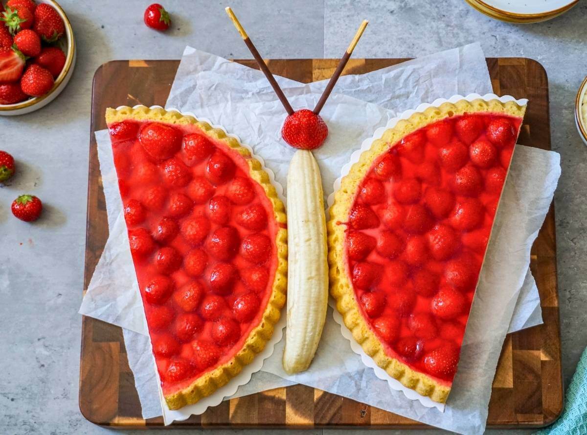 Erdbeerkuchen f&uuml;r Kinder