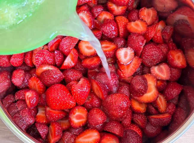 Erdbeermarmelade Zitronensaft Erdbeermarmelade Zitronensaft