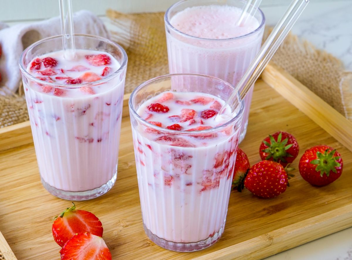 Erdbeermilch selber machen