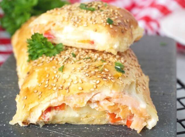 Rezept für Lachs im Blätterteig aus dem Backofen Rezept für Lachs im Blätterteig aus dem Backofen