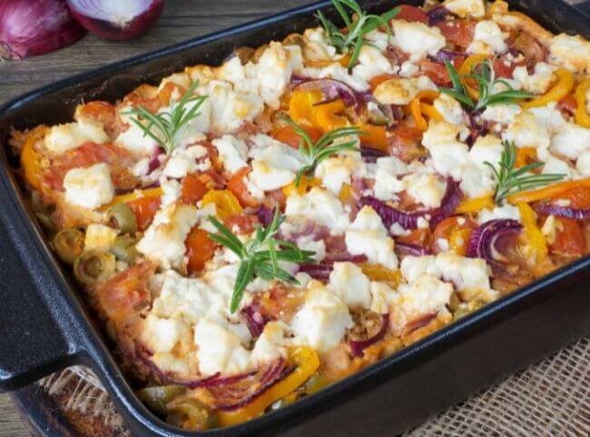 Kritharaki Auflauf mit Feta Kritharaki Auflauf mit Feta