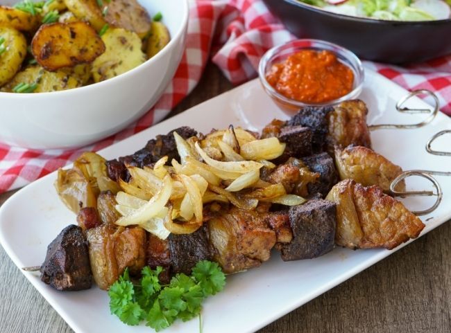 Schaschlik im Backofen