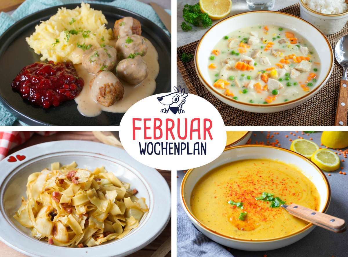 Wochenplan Februar Rezepte