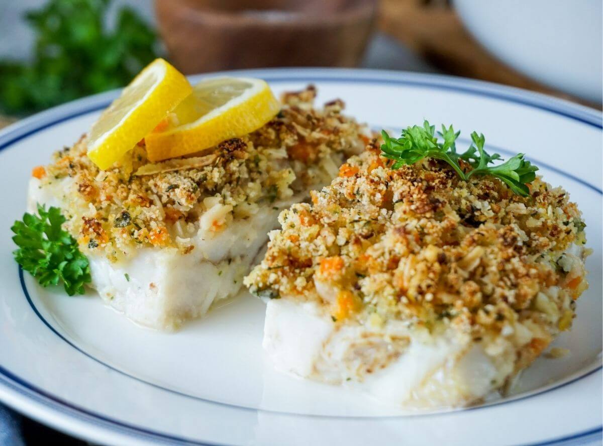 Fischfilet Bordelaise mit Kartoffelbrei Fischfilet Bordelaise mit Kartoffelbrei