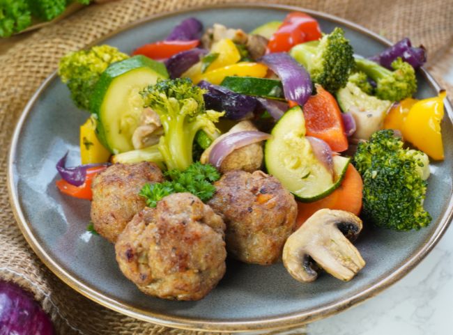 Frikadellen Gem&uuml;se Hei&szlig;luftfritteuse