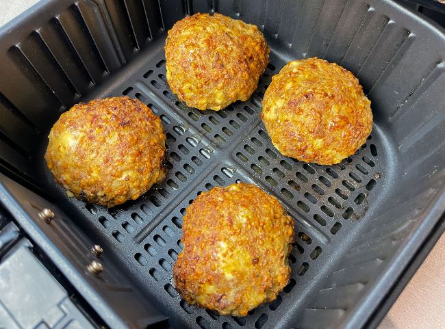 Frikadellen K&auml;se Hei&szlig;luftfritteuse