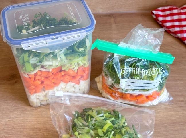 Frisches Suppengrün einfrieren Frisches Suppengrün einfrieren