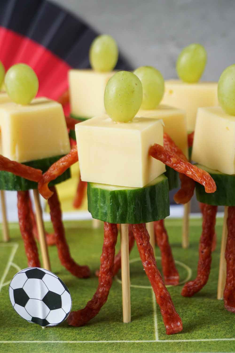 Fußball Party Käsespieße