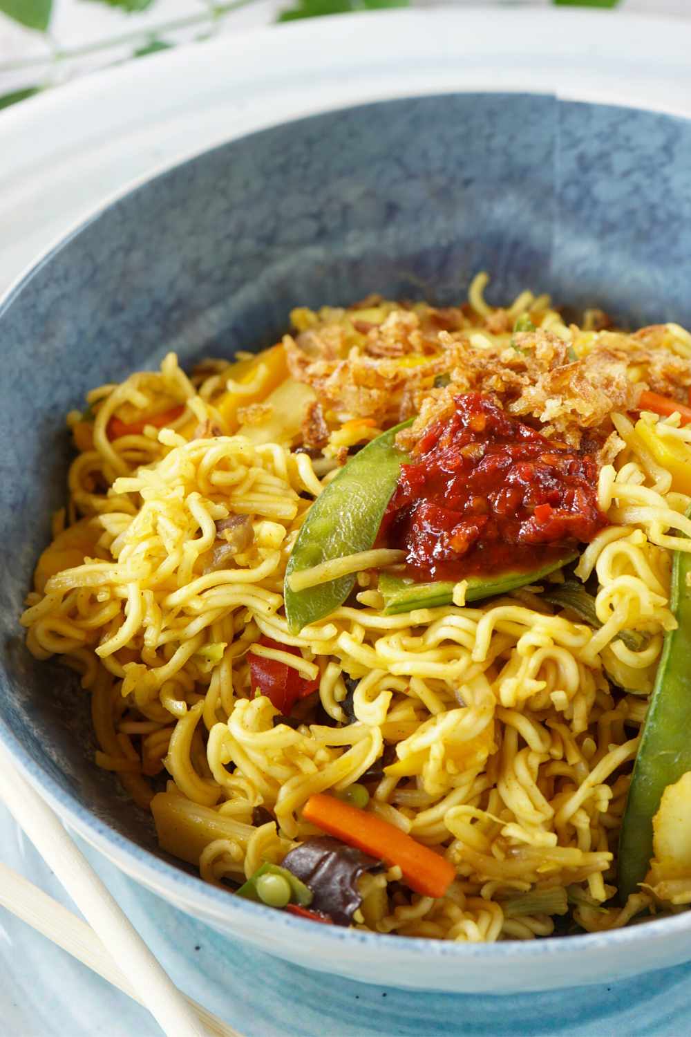 Gebratene chinesische Nudeln Gebratene chinesische Nudeln