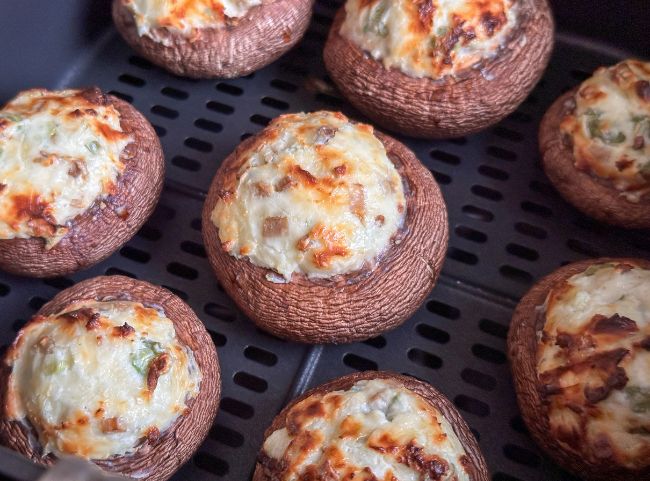 gef&uuml;llte Champignons Frischk&auml;se Airfryer