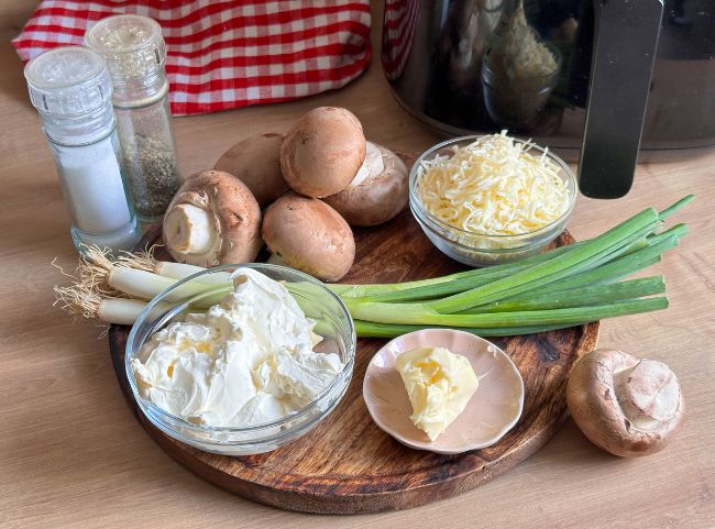 gef&uuml;llte Champignons Hei&szlig;luftfritteuse Zutaten