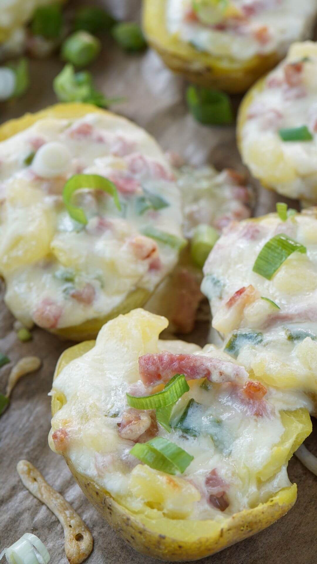 Gefüllte Kartoffeln nach Flammkuchen Art Gefüllte Kartoffeln nach Flammkuchen Art