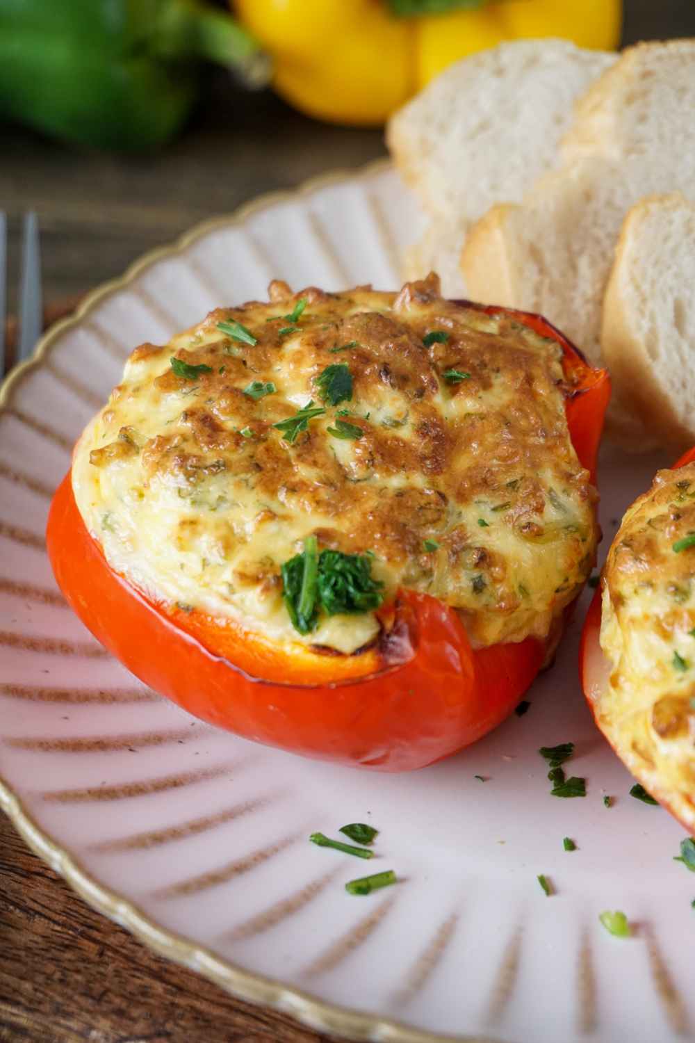 gef&uuml;llte Paprika aus der Hei&szlig;luftfritteuse
