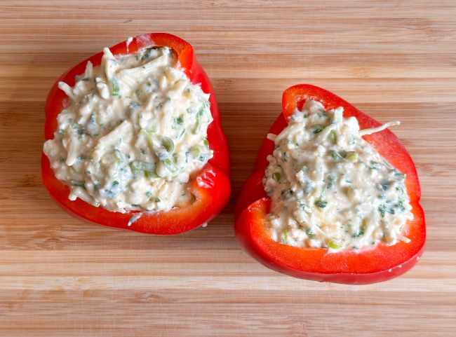 Gefüllte Paprika Heißluftfritteuse vegetarisch Gefüllte Paprika Heißluftfritteuse vegetarisch