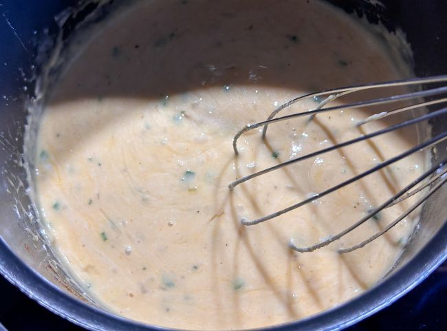 Gem&uuml;seauflauf Sauce Eier