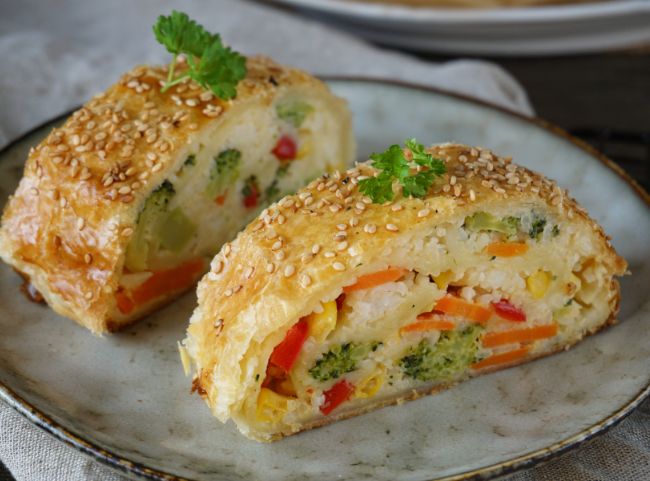 Gem&uuml;sestrudel Bl&auml;tterteig
