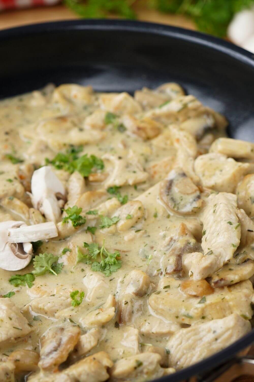 Geschnetzeltes mit Champignons Geschnetzeltes mit Champignons