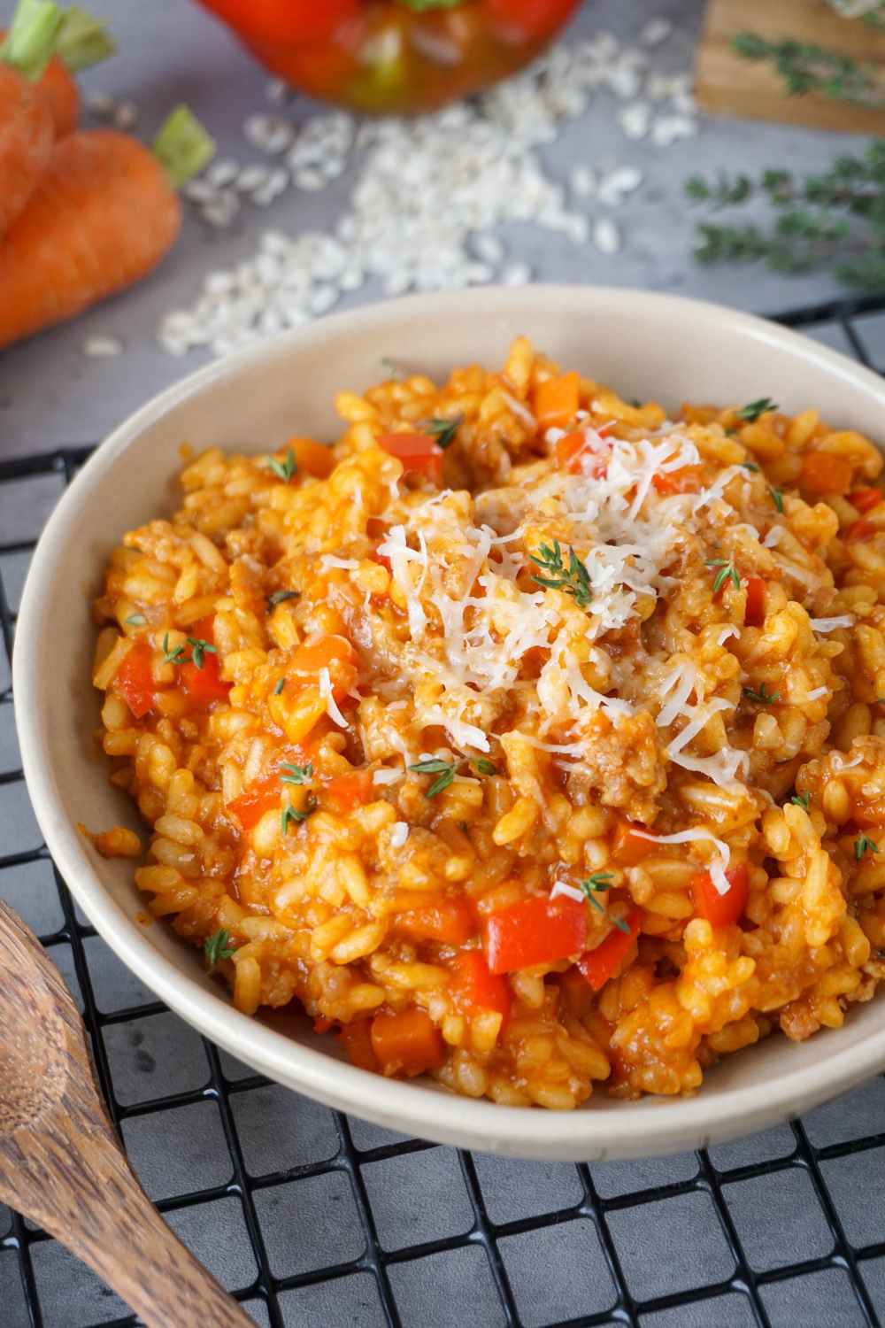 Hackfleisch-Reis-Pfanne mit Paprika Hackfleisch-Reis-Pfanne mit Paprika