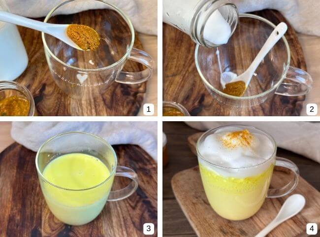 Goldene Milch - Zubereitung Goldene Milch - Zubereitung