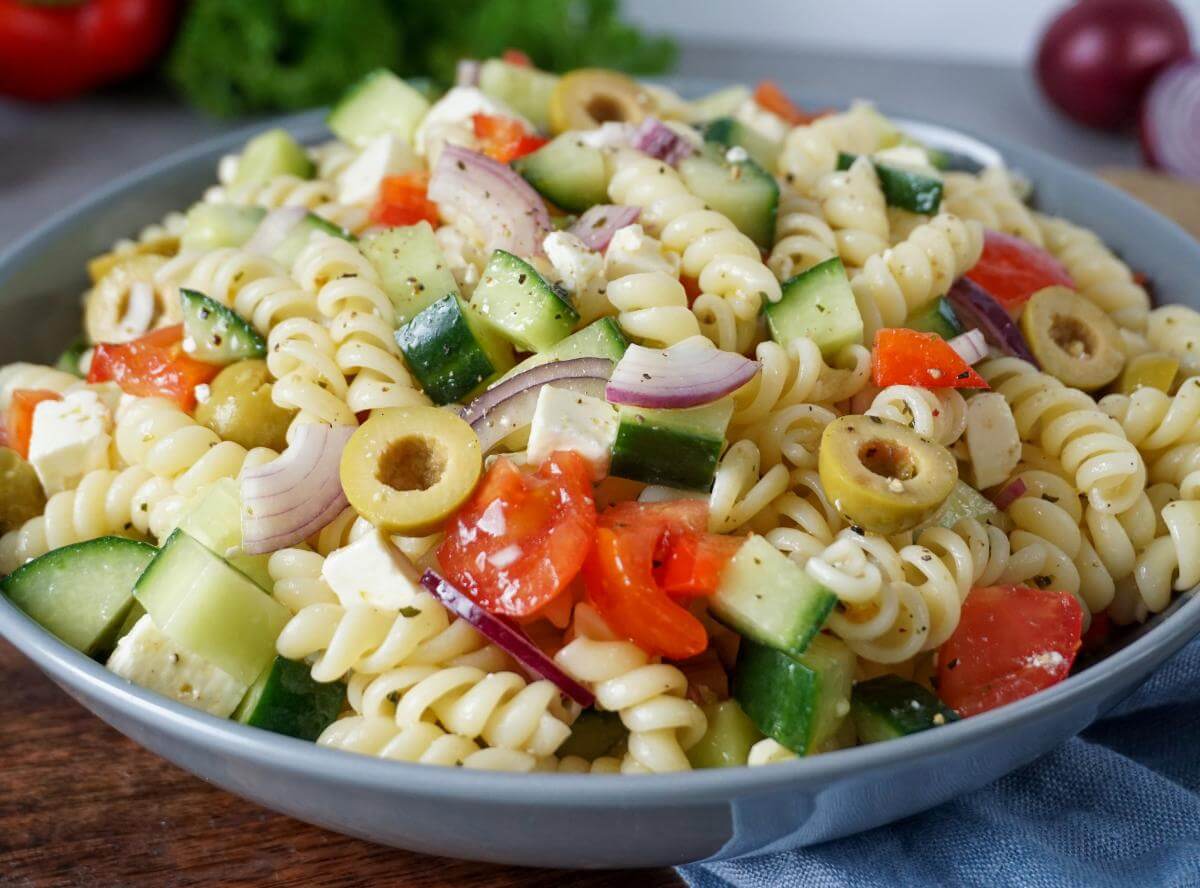 Griechischer Nudelsalat Griechischer Nudelsalat