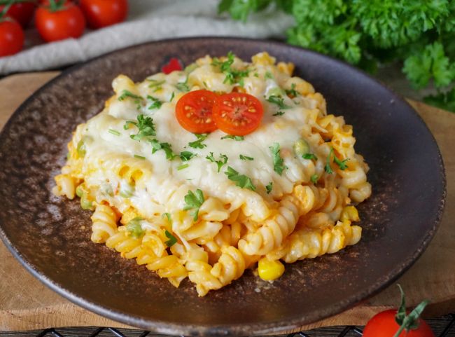 Grillgem&uuml;se Nudelauflauf