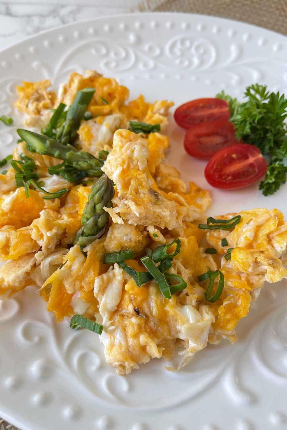 Rührei mit grünem Spargel Rührei mit grünem Spargel
