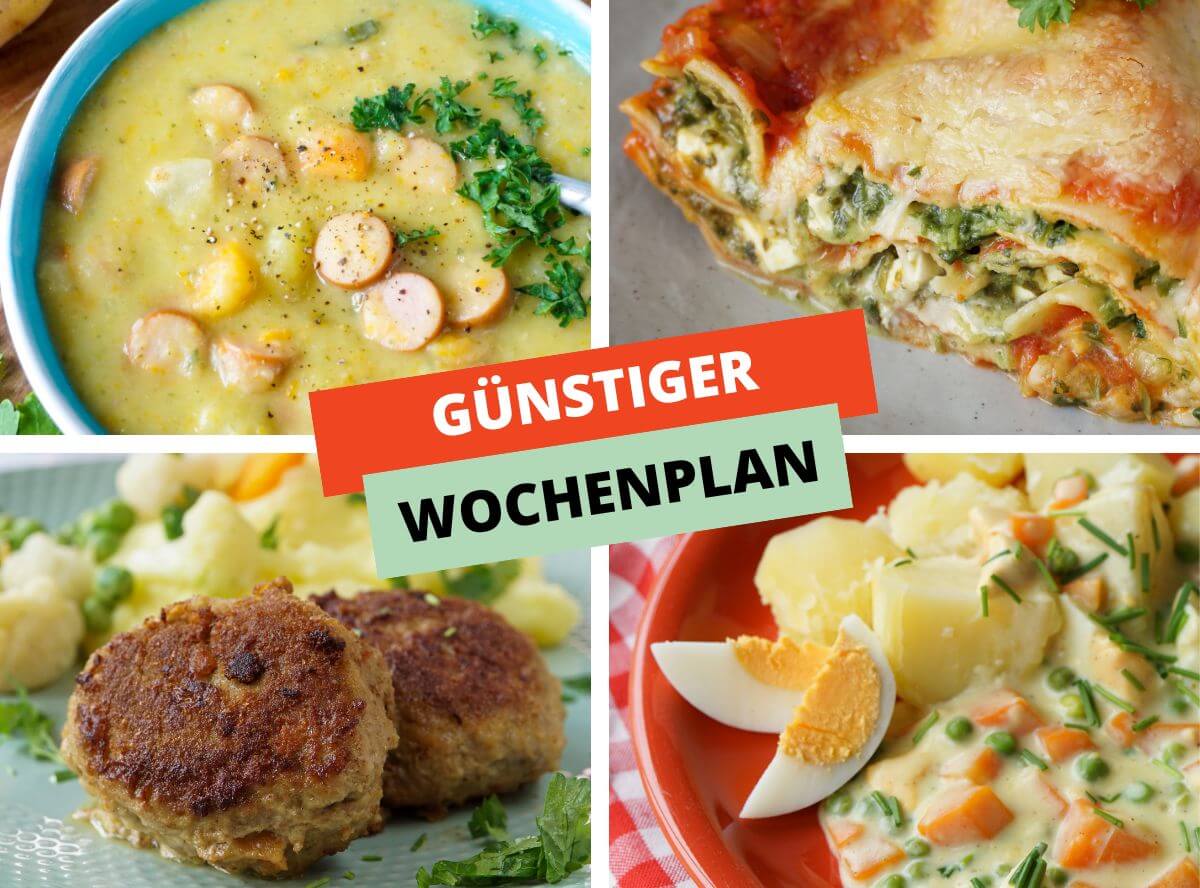 Wochenplan zum g&uuml;nstig kochen