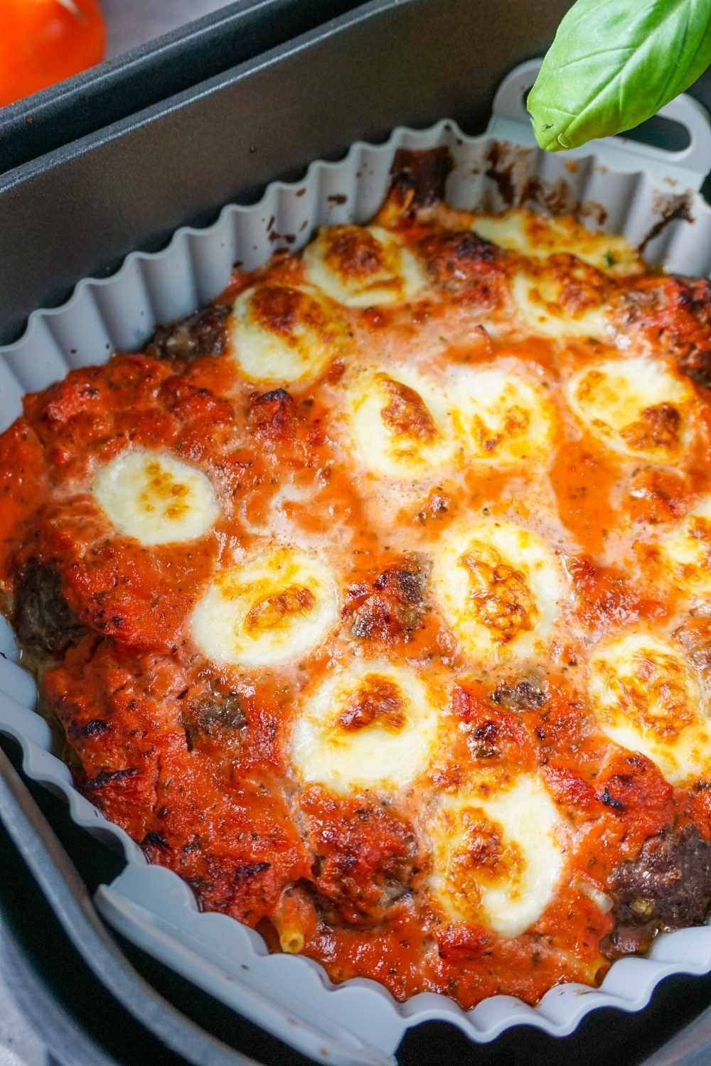 Hackbällchen Toskana Auflauf aus der Heißluftfritteuse