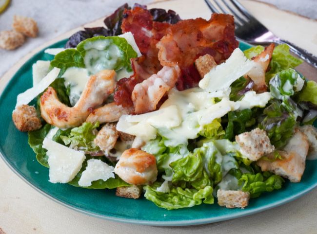 H&auml;hnchen Resteverwertung Salat