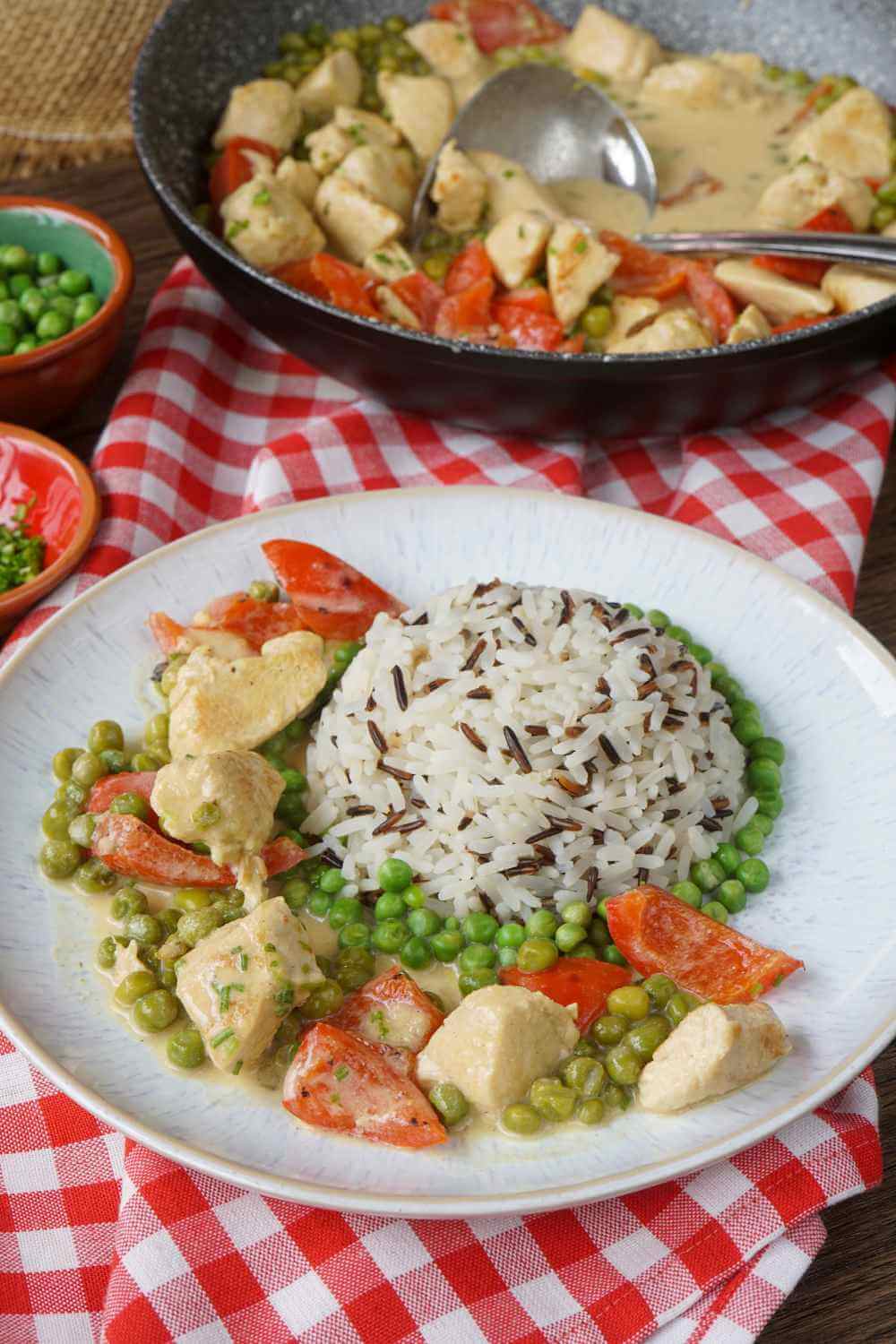 Schnelle Hähnchenpfanne mit Senfsauce Schnelle Hähnchenpfanne mit Senfsauce