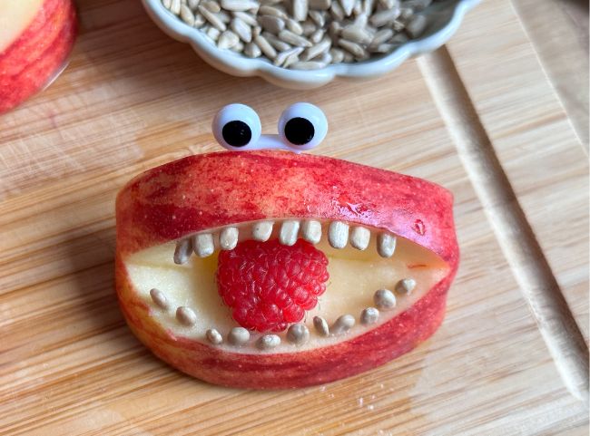 Halloween-Gebiss Apfel Augen Halloween-Gebiss Apfel Augen