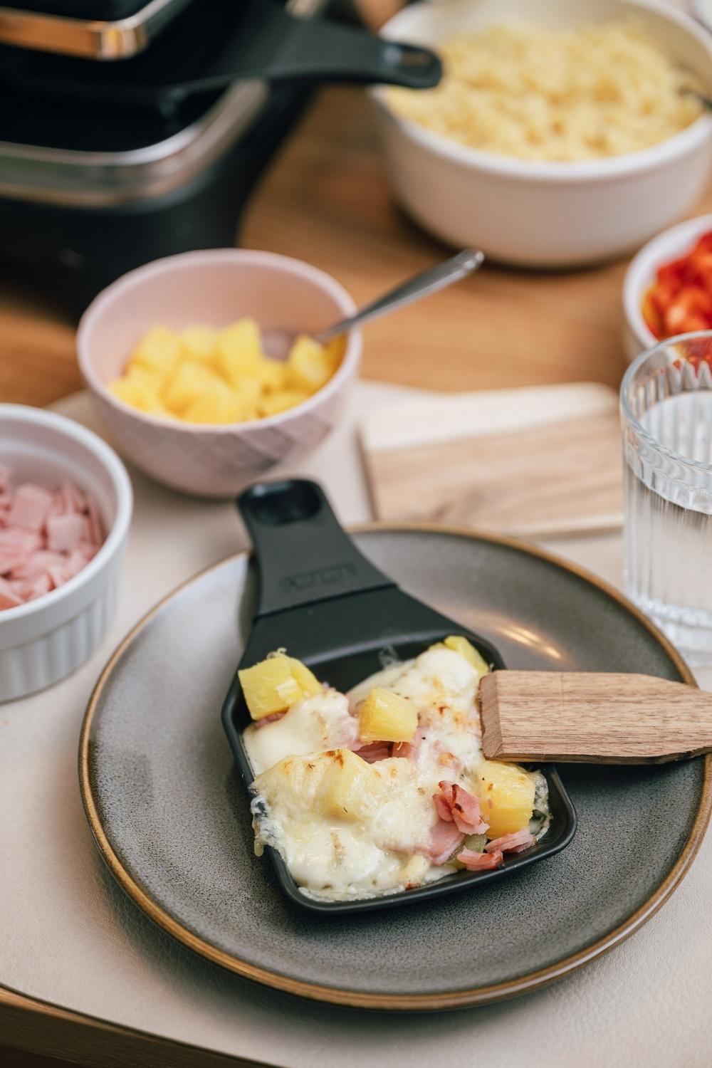Hawaii Raclette Pfännchen mit Ananas