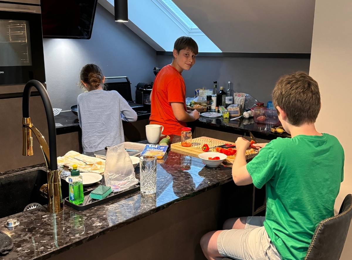 im Urlaub kochen Kinder