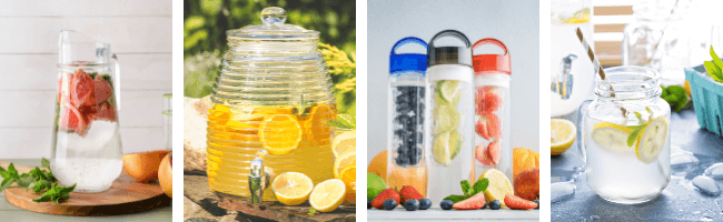 Infused Water Gl&auml;ser und Kr&uuml;ge