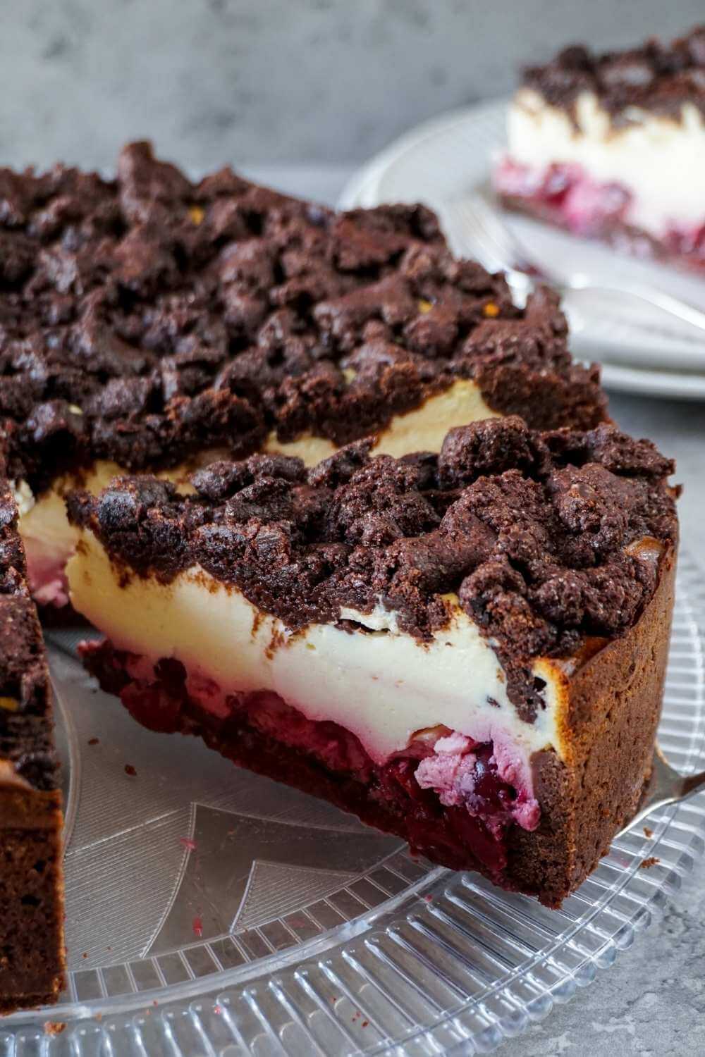 K&auml;sekuchen Kirschen Streusel